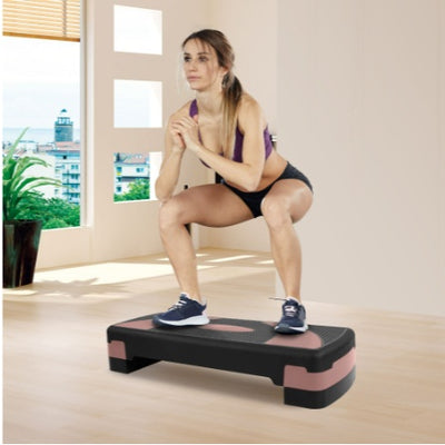 Only Supports Self Pickup  Stepped Cardio Platform With 5 Adjustable Height Workout Steps, 4 Stackable Uprights, Fitness Training Stepper For Home Gym
