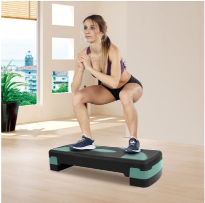 Only Supports Self Pickup  Stepped Cardio Platform With 5 Adjustable Height Workout Steps, 4 Stackable Uprights, Fitness Training Stepper For Home Gym