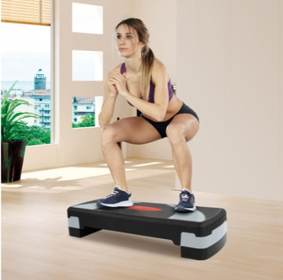 Only Supports Self Pickup  Stepped Cardio Platform With 5 Adjustable Height Workout Steps, 4 Stackable Uprights, Fitness Training Stepper For Home Gym