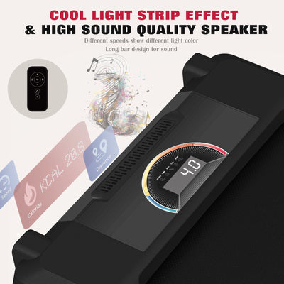 Walking Pad Under Desk Treadmill For Home Office -2.5HP Walking Treadmill 0.5-4MPH 265LBS Capacity Treadmill For Walking Running Remote Control Batteries