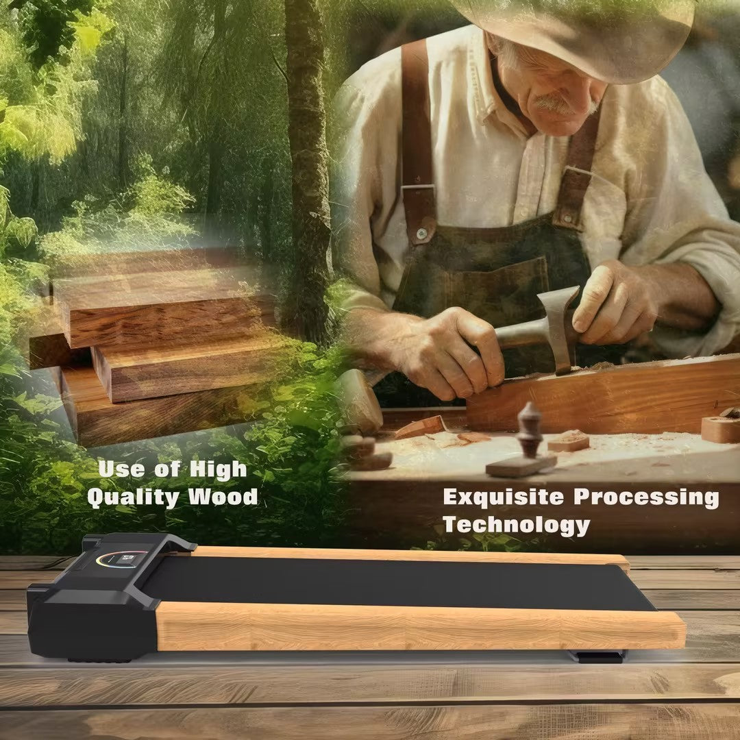 Walking Pad Under Desk Treadmill For Home Office -2.5HP Walking Treadmill 0.5-4MPH 265LBS Capacity Treadmill For Walking Running Remote Control Batteries