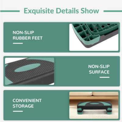 Only Supports Self Pickup  Stepped Cardio Platform With 5 Adjustable Height Workout Steps, 4 Stackable Uprights, Fitness Training Stepper For Home Gym